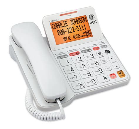 Atandt White Corded Home Desk Table Wall Landline Phone Telephone Caller