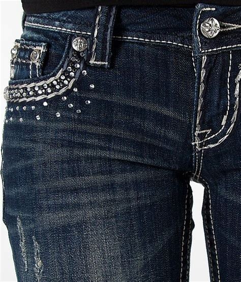 Miss Me Rhinestone Boot Stretch Jean Bedazzled Jeans Applique Jeans