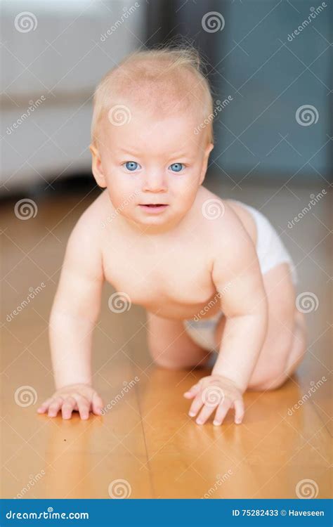 Baby Boy Crawling Stock Image Image Of Offspring Care 75282433