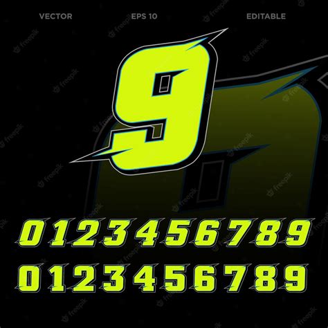 Premium Vector Racing Number Effect Design Template Vector