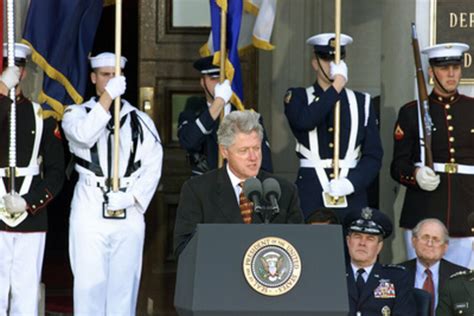 President Clinton Addresses Members Of Congress Defense Officials