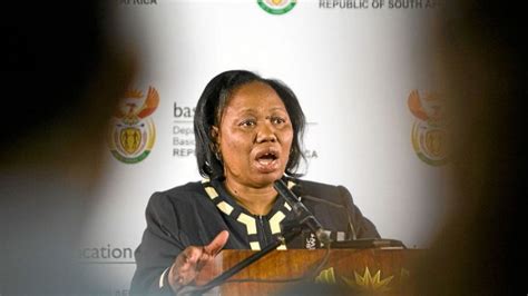The minister of basic education, mrs. Editorial: Angie Motshekga, education is the issue, OK ...