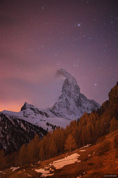 Matterhorn Stars Pennine Alps Switzerland Mountain Photography By