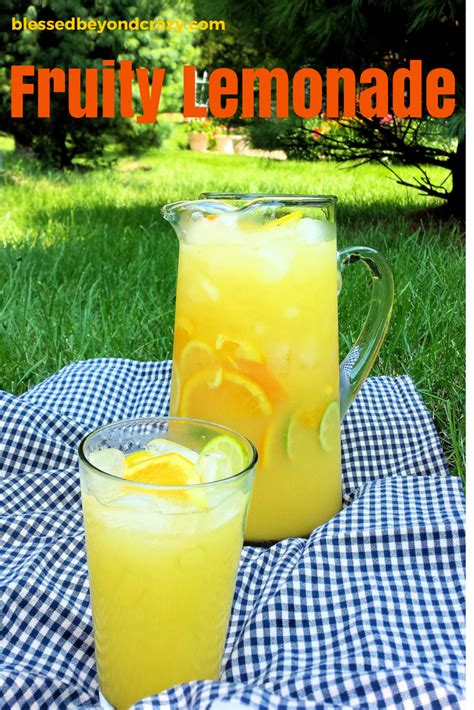 Fruity Lemonade Recipe Homemade Lemonade Recipes Lemonade Drinks