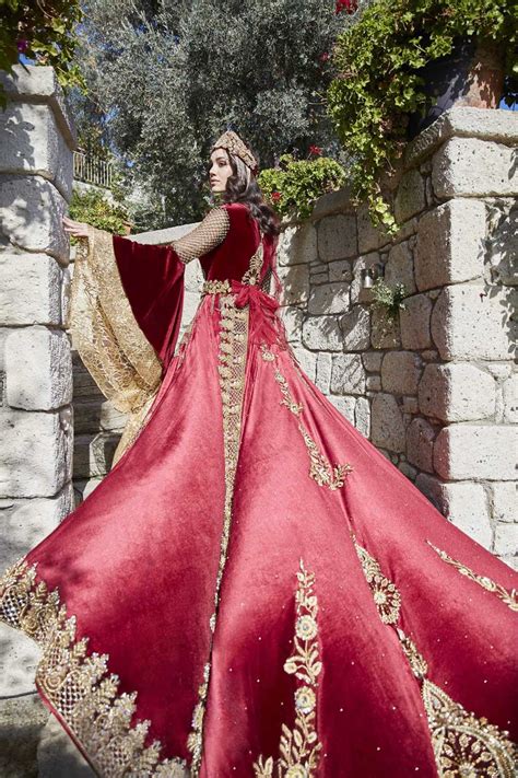 Ottoman Red Kaftan Set Turkish Traditional Clothes Kaftan Online