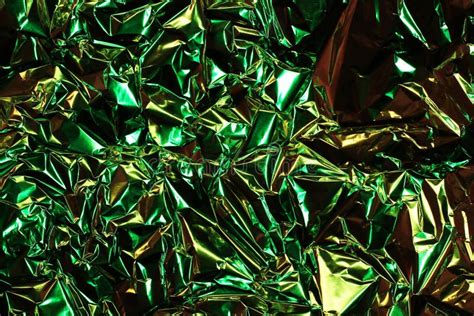Foil Background Crumpled Foil Abstract Background Wallpaper Green