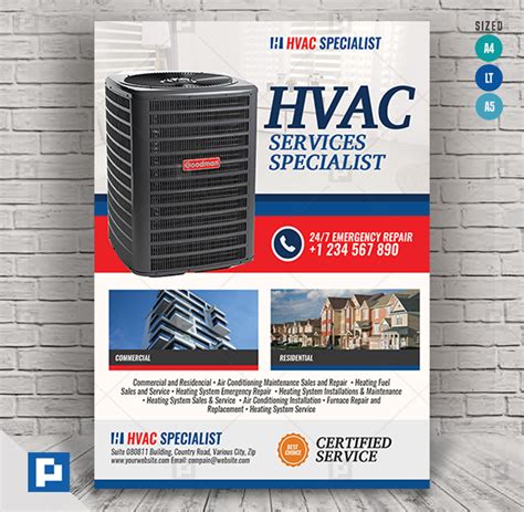 Heating And Cooling Services Flyer Psdpixel Heating And Cooling