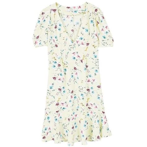 Floral Pattern Dress 17 Liked On Polyvore Featuring Dresses V Neck