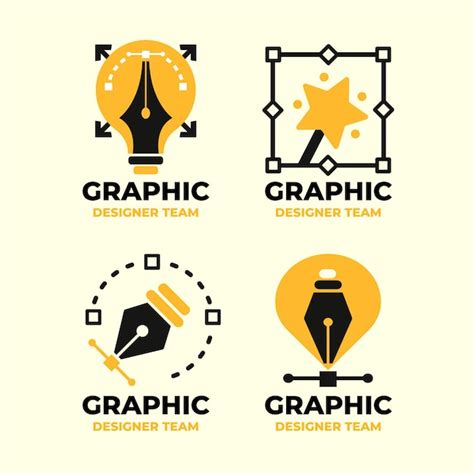 Colección De Logotipos De Diseñadores Gráficos Vector Premium