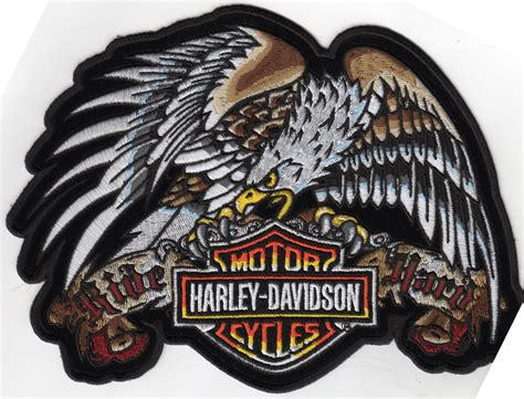 Harley davidson patch embroidered motorcycle biker patches badge iron/sew on. Harley-Davidson ® Ride Hard / Eagle Harley ® Patch 8" x 6" FREE SHIPPING , Biker Jewelry Rings ...
