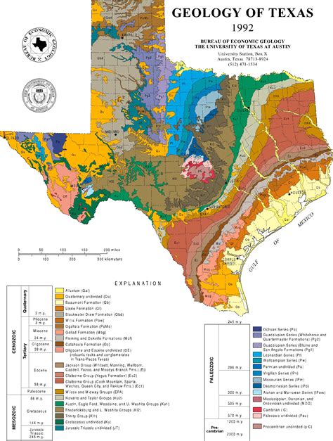 Texas Map Geology Cartography