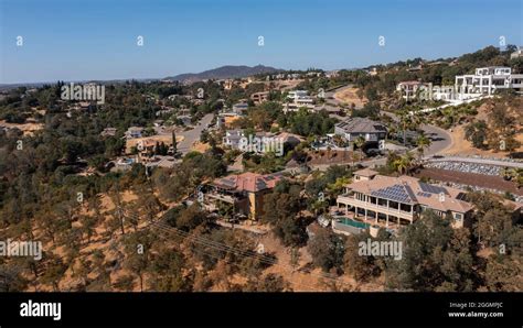 Daytime Aerial View Of A Neighborhood In The City Of Folsom California