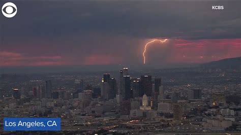 Lightning Storm Hits Los Angeles YouTube