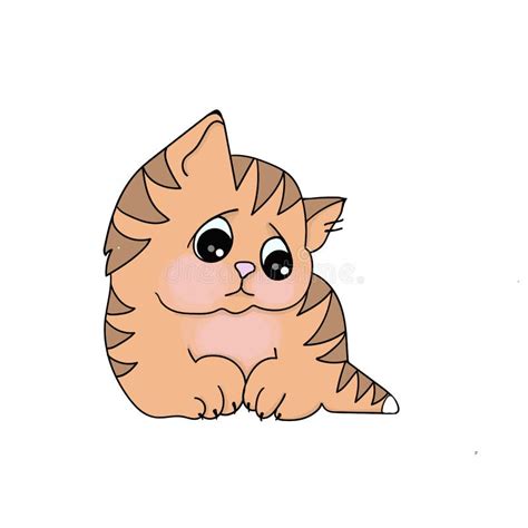 vector illustraties imaje van cartoon ginger tabby kitten vector illustratie illustration of