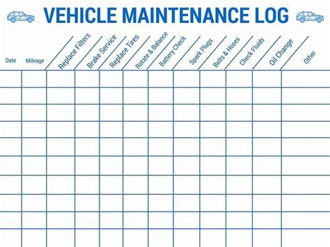 Vehicle Maintenance Schedule Template Excel Unique Vehicle Maintenance