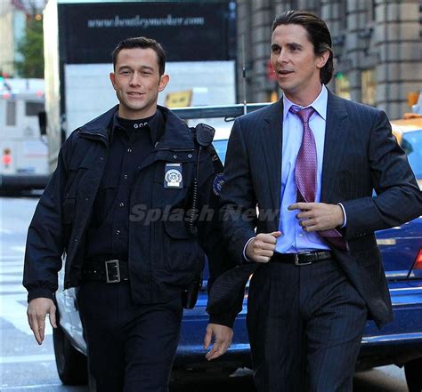 Christian Bale And Joseph Gordon Levitt On The Set Of Dark Knight Rises