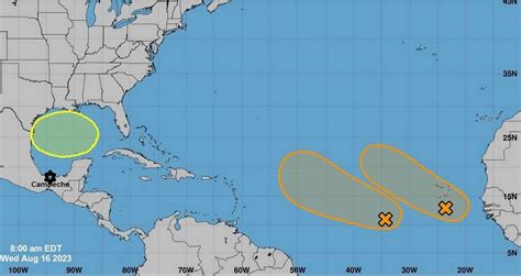 Gulf Of Mexico Tropical Disturbance Joins Two In The Atlantic Ocean