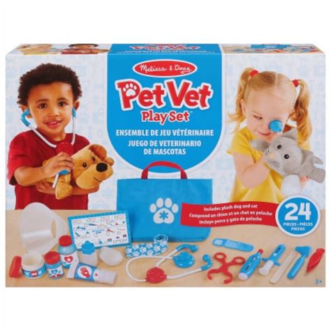 Melissa And Doug Examine And Treat Pet Vet Play Set Toy 24 Pc Bakers
