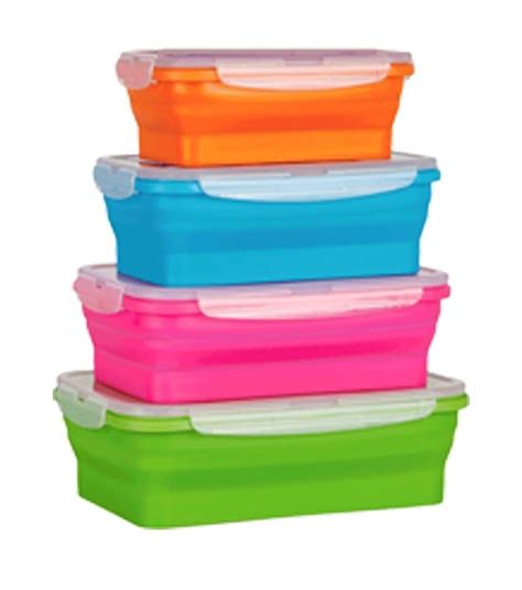 Collapsible Stackable Silicone Food Storage Containers Au