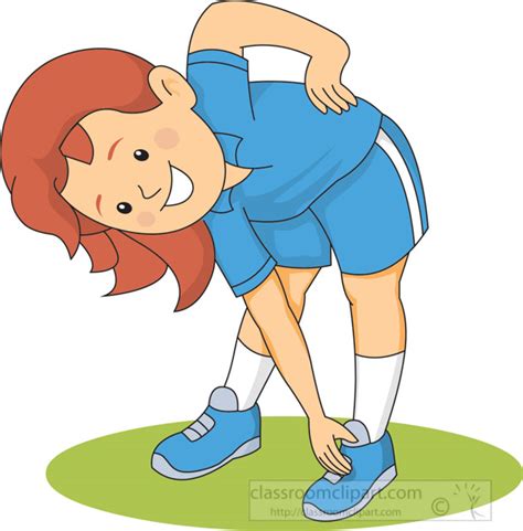 Fitness And Exercise Clipart Girl Warm Up Stretching Exercise Clipart