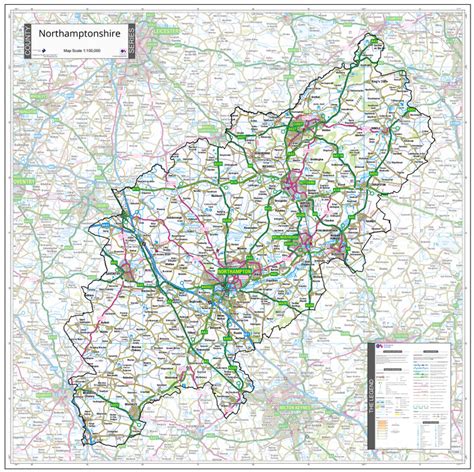 Northamptonshire County Map 2021 Map Logic