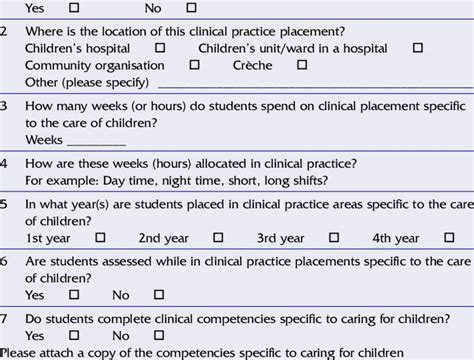 Example Of One Of The Sections On The Survey Section C Clinical