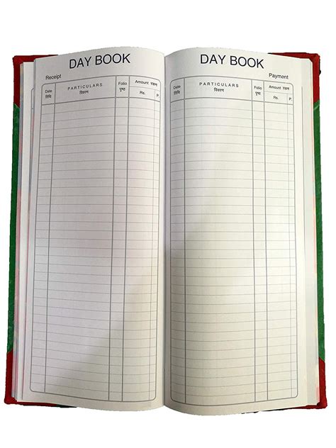 Lrs Day Book Red Half Canvas Pvc Binding 375 Sheets 750 Pages