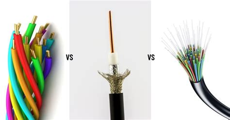 What Are The Types Of Cables Used In Networks Fiber Optic Cable Vs