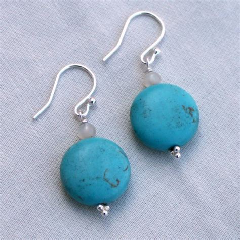 Sterling Silver And Turquoise Drop Earrings By Completely Charmed