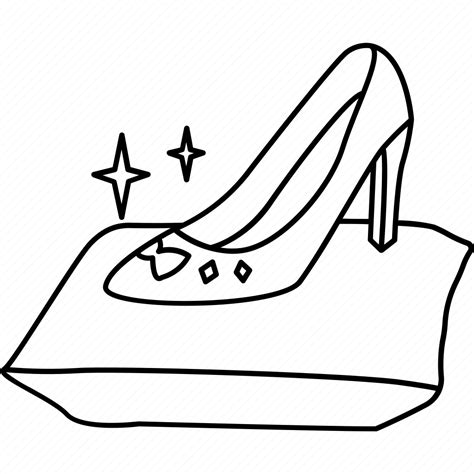Cinderella Fashion High Heel Princess Shoe Slipper Icon Download