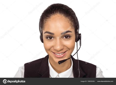 Call Center Operator In Headset — Stock Photo © Dmitrypoch 156055308