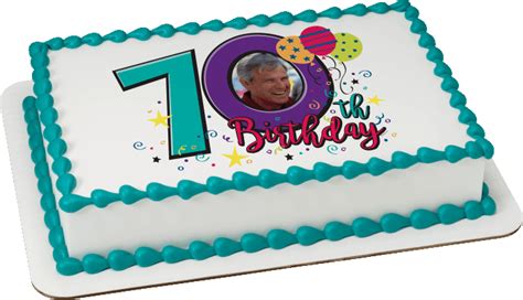 Happy 70th Birthday Personalized Edible Image® By Photocake® Frame