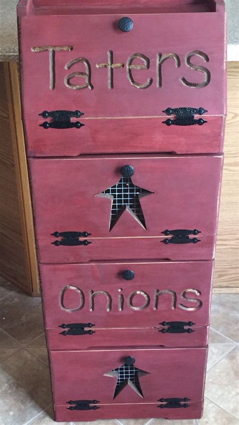 See more ideas about potato bin, vegetable bin, potato and onion bin. Potato bin by Westsidewoodworx on Etsy https://www.etsy ...