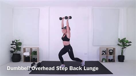 Dumbbell Overhead Step Back Lunge Youtube