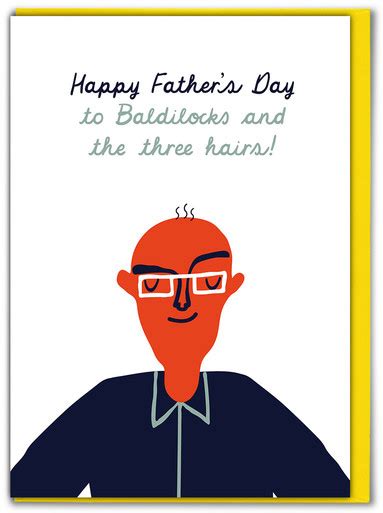 Funny Father S Day Card Baldilocks By Brainbox Candy