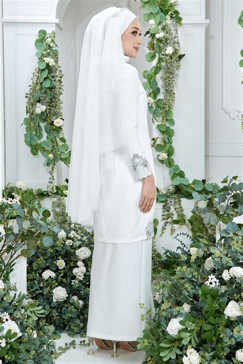 Kurung Pahang Modern Baju Nikah Simple Hijabistahub Inessa Kurung