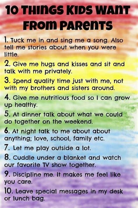 10 Things Kids Want From Their Parents Babies♥ Pinterest