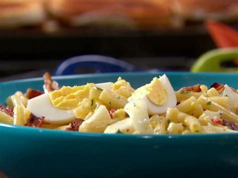 This traditional egg salad comes with an added twist thanks to crispy bacon, zesty lemon juice, and fresh dill. Bacon and Egg Macaroni Salad Recipe | Rachael Ray | Food ...