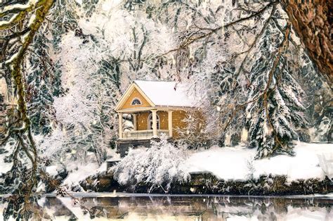 Зимний Пейзаж С Домиком Фото Telegraph