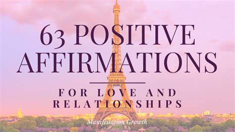 63 Positive Affirmations For Love And Relationships