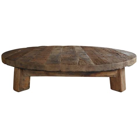 Cult living safia round coffee table, oak. Extremely Large natural cleaned solid oak round Coffee ...