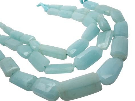 Aqua Chalcedony Beads Nuggets Peruvian Chalcedony Faceted Etsy