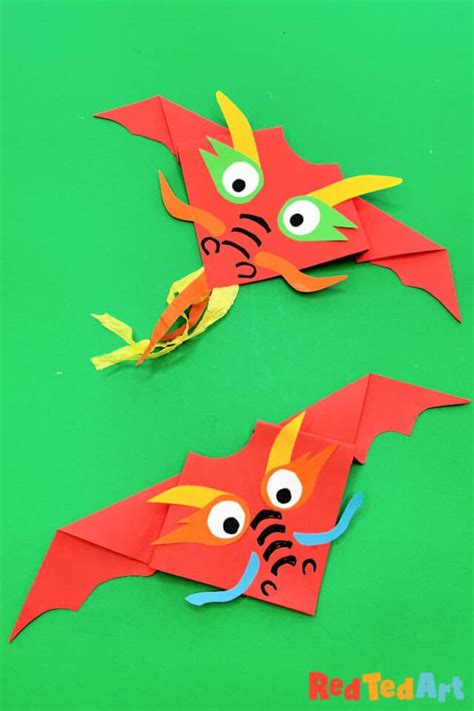 Easy Origami Dragon For Kids Red Ted Art Easy Crafts For Kids