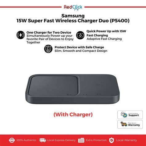 Samsung 15w Super Fast Wireless Charger Duo Ep P5400 Slim And Compact