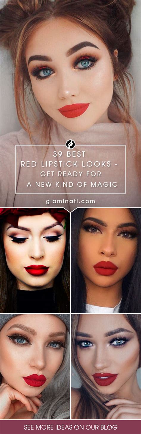 48 Red Lipstick Looks Get Ready For A New Kind Of Magic Red Lipstick Looks Red Lipsticks