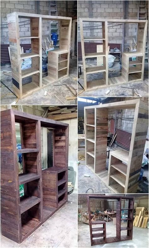 Diy Recycled Wood Pallet Closet Idea Wood Pallet