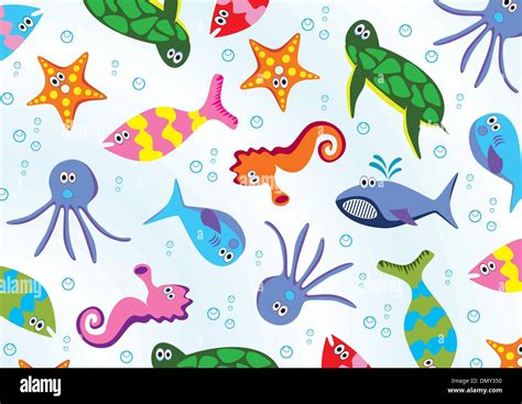 Vector Sea Animals Stock Vector Image And Art Alamy