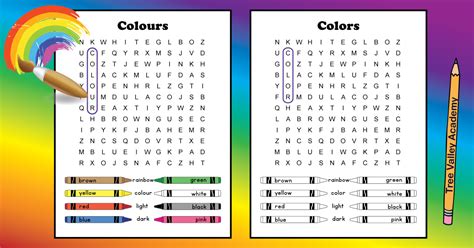 Color Word Search Puzzles