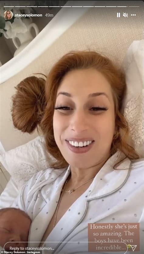 Stacey Solomon Shares Sweet Snaps Of Her Three Sons Meeting Her Newborn