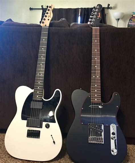 The Two Teles Together A Fender Jim Root Signature Telecaster And A